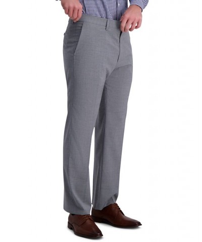 J.M. Men's Classic-Fit 4-Way Stretch Textured Plaid Performance Dress Pants Gray $23.10 Pants