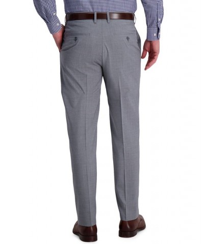 J.M. Men's Classic-Fit 4-Way Stretch Textured Plaid Performance Dress Pants Gray $23.10 Pants