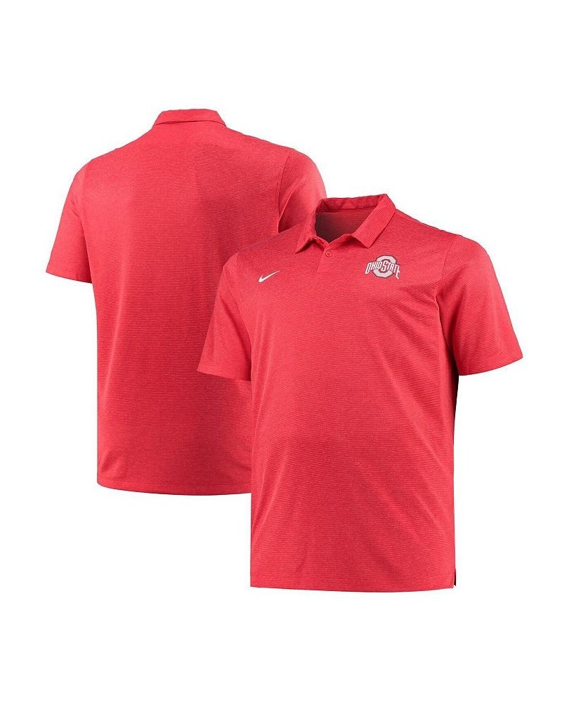 Men's Heathered Scarlet Ohio State Buckeyes Big and Tall Performance Polo Shirt $44.10 Polo Shirts