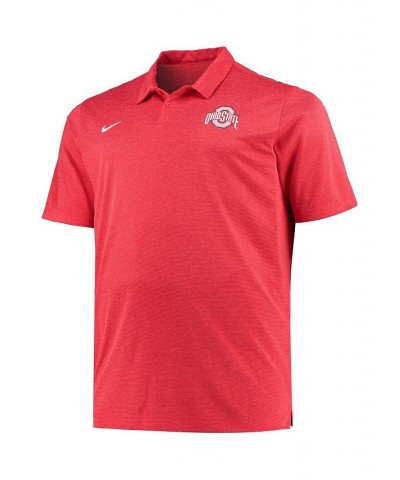 Men's Heathered Scarlet Ohio State Buckeyes Big and Tall Performance Polo Shirt $44.10 Polo Shirts