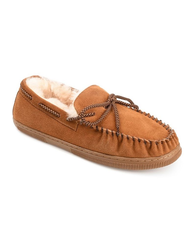 Men's Meander Moccasin Slippers Tan/Beige $46.06 Shoes