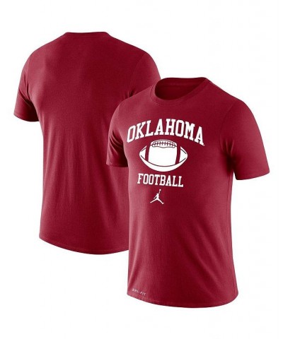 Men's Brand Crimson Oklahoma Sooners Retro Football Lockup Legend Performance T-shirt $23.50 T-Shirts