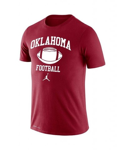 Men's Brand Crimson Oklahoma Sooners Retro Football Lockup Legend Performance T-shirt $23.50 T-Shirts