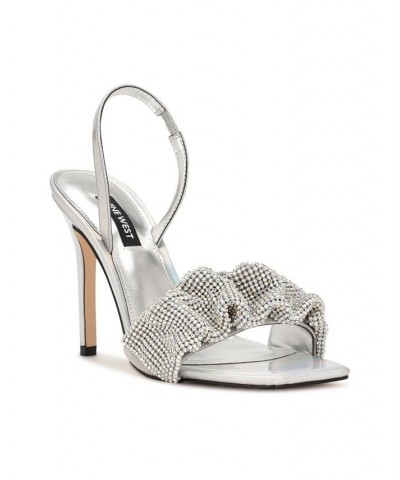 Women's Taray Heeled Sandals Gray $47.60 Shoes