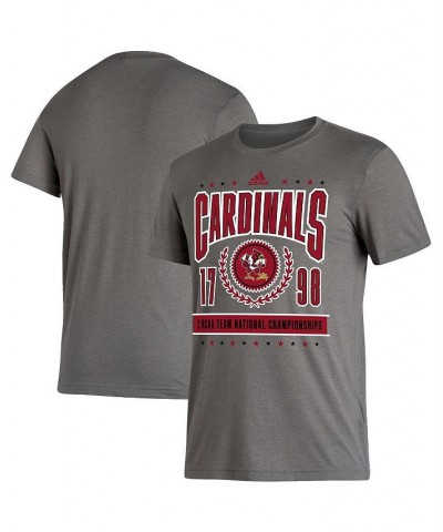 Men's Heathered Charcoal Louisville Cardinals 2 NCAA Team National Championships Reminisce T-shirt $14.08 T-Shirts