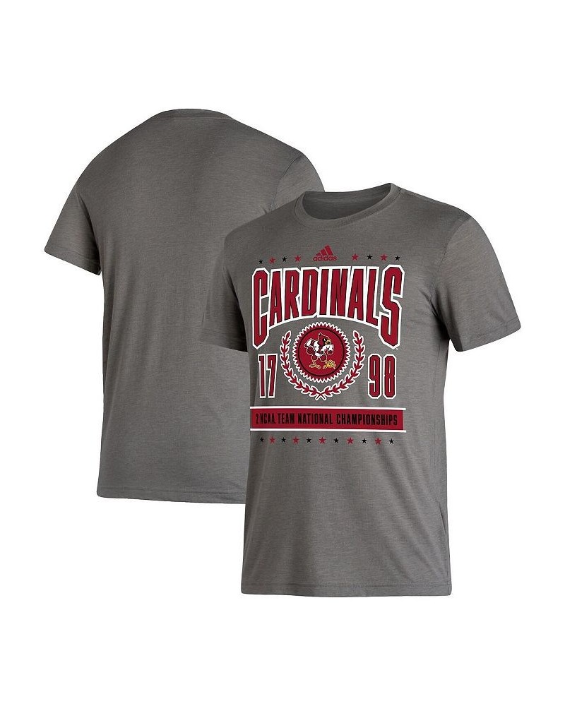 Men's Heathered Charcoal Louisville Cardinals 2 NCAA Team National Championships Reminisce T-shirt $14.08 T-Shirts