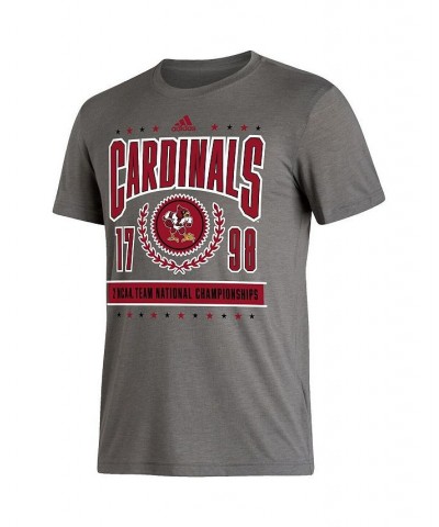 Men's Heathered Charcoal Louisville Cardinals 2 NCAA Team National Championships Reminisce T-shirt $14.08 T-Shirts