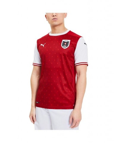 Men's Red, White Austria National Team 2020/21 Home Replica Jersey $49.00 Jersey