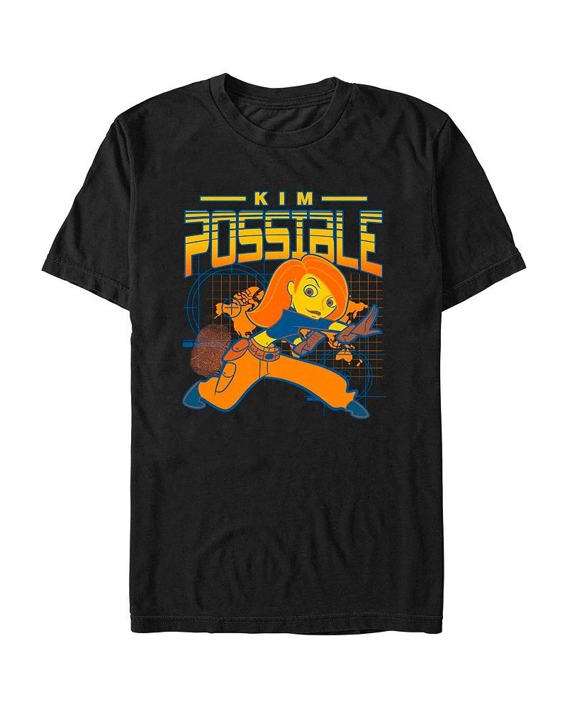 Men's Kim Possible Solo Kim Short Sleeve T-shirt Black $20.64 T-Shirts