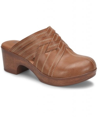 Women's Johana Comfort Clog Tan/Beige $52.25 Shoes