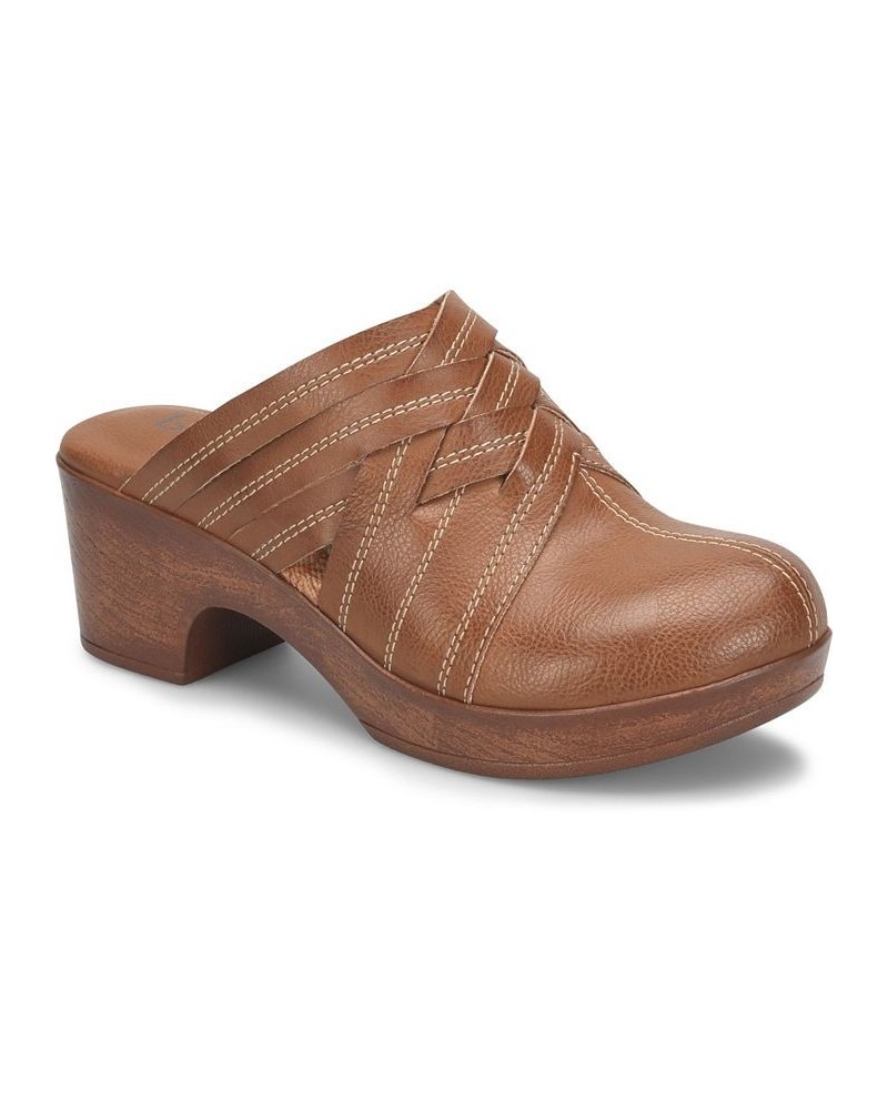 Women's Johana Comfort Clog Tan/Beige $52.25 Shoes