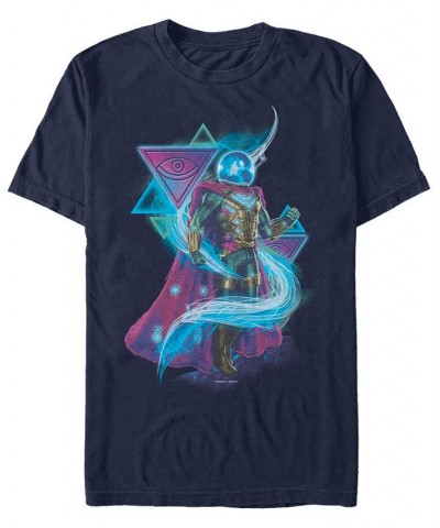 Marvel Men's Spider-Man Far From Home Mysterio Abstract Symbols, Short Sleeve T-shirt Blue $20.99 T-Shirts