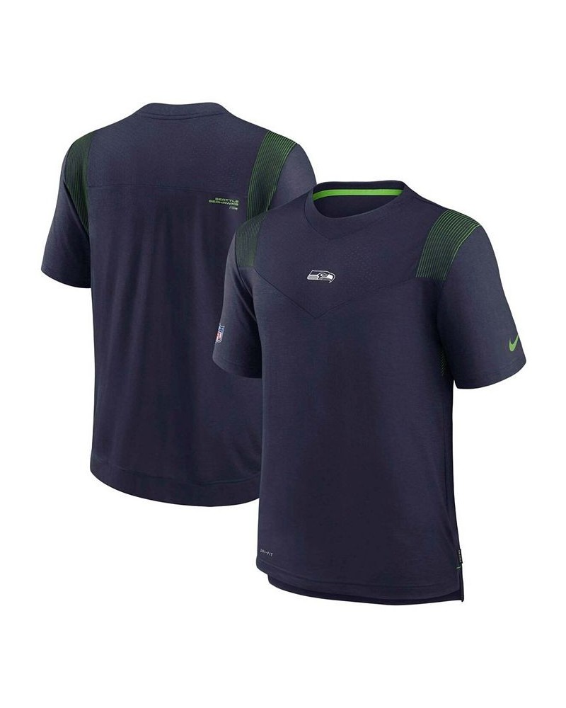 Men's College Navy Seattle Seahawks Sideline Player UV Performance T-shirt $32.99 T-Shirts