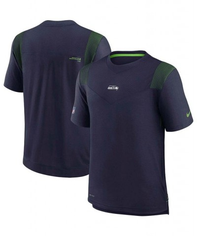 Men's College Navy Seattle Seahawks Sideline Player UV Performance T-shirt $32.99 T-Shirts