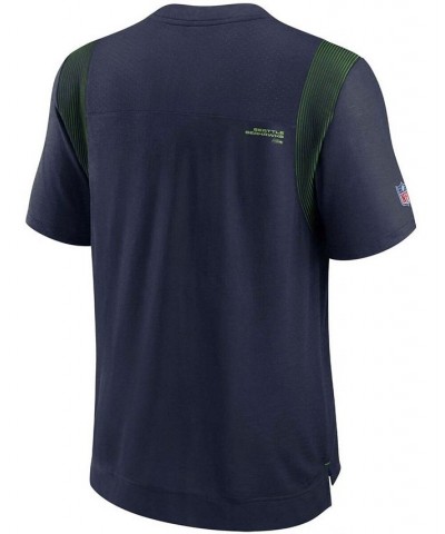 Men's College Navy Seattle Seahawks Sideline Player UV Performance T-shirt $32.99 T-Shirts