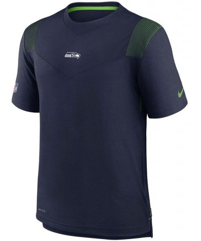 Men's College Navy Seattle Seahawks Sideline Player UV Performance T-shirt $32.99 T-Shirts