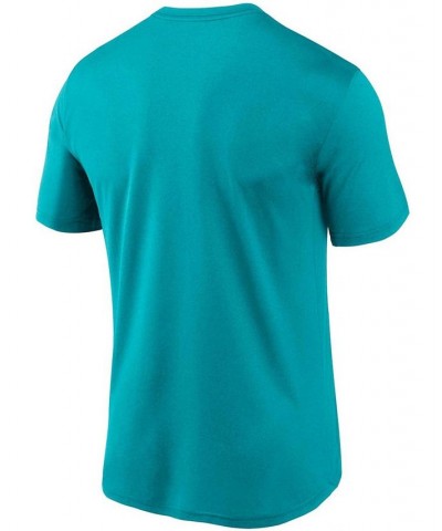 Men's Aqua Miami Dolphins Logo Essential Legend Performance T-shirt $20.79 T-Shirts