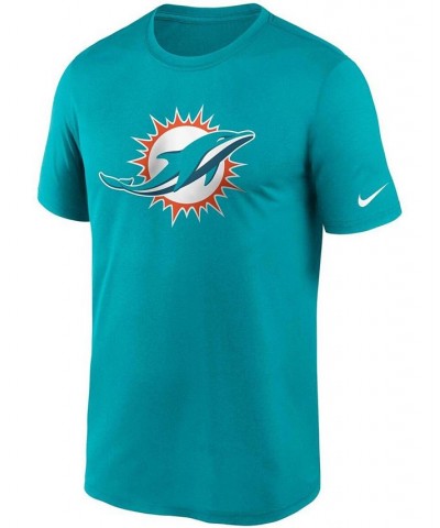 Men's Aqua Miami Dolphins Logo Essential Legend Performance T-shirt $20.79 T-Shirts