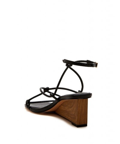 Women's The Irisia Strappy Buckle Sandals Black $58.31 Shoes