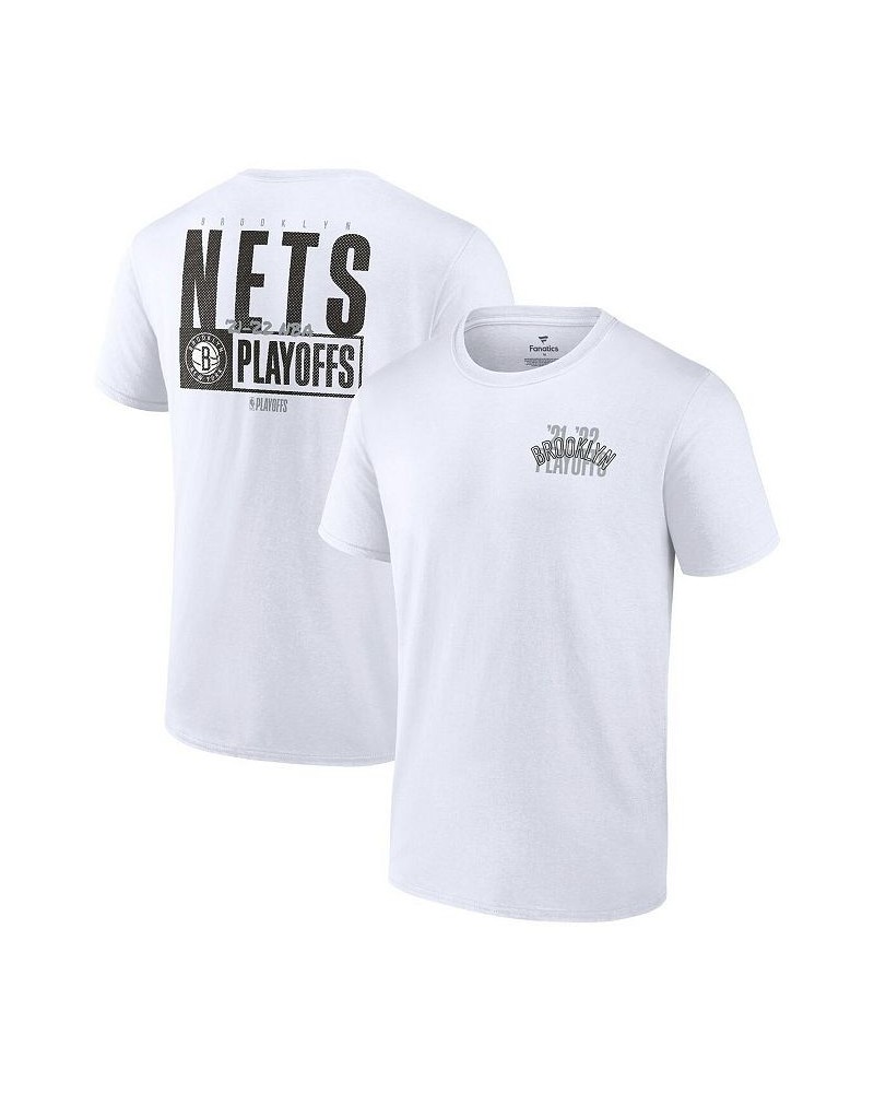 Men's Branded White Brooklyn Nets 2022 Nba Playoffs Dunk T-shirt $19.74 T-Shirts