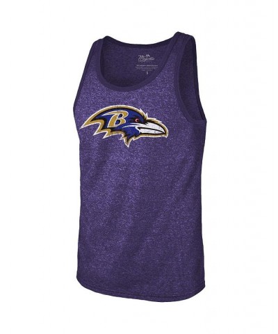 Men's Threads Lamar Jackson Purple Baltimore Ravens Name & Number Tri-Blend Tank Top $31.31 T-Shirts