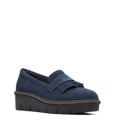 Women's Collection Airabell Slip Loafers Blue $33.79 Shoes