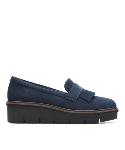 Women's Collection Airabell Slip Loafers Blue $33.79 Shoes