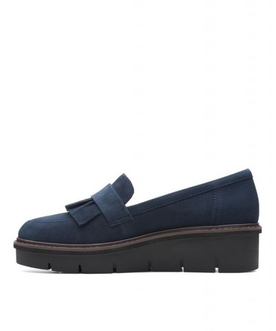 Women's Collection Airabell Slip Loafers Blue $33.79 Shoes