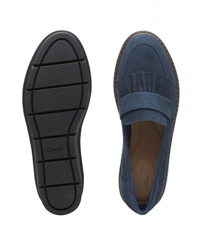 Women's Collection Airabell Slip Loafers Blue $33.79 Shoes