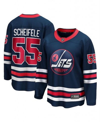 Men's Mark Scheifele Navy Winnipeg Jets 2021/22 Alternate Premier Breakaway Player Jersey $57.81 Jersey