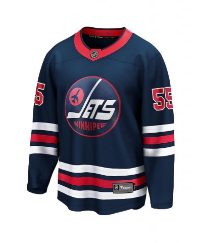 Men's Mark Scheifele Navy Winnipeg Jets 2021/22 Alternate Premier Breakaway Player Jersey $57.81 Jersey