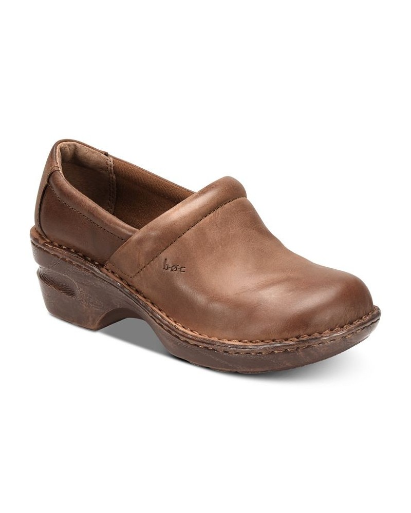 Women's Peggy Comfort Clog Tan/Beige $37.80 Shoes