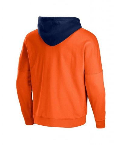 Men's NFL X Staple Orange Denver Broncos Oversized Gridiron Vintage-Like Wash Pullover Hoodie $35.77 Sweatshirt