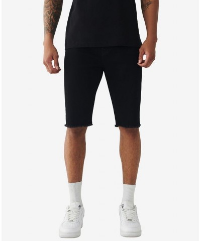 Men's Ricky Flap Fray Hem Shorts Black $42.67 Shorts