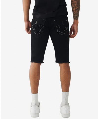 Men's Ricky Flap Fray Hem Shorts Black $42.67 Shorts