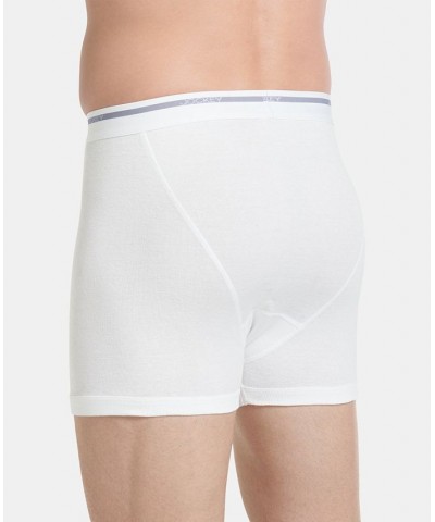 Men's Big & Tall 2-Pk. Lightweight Cotton Boxer Briefs White $11.08 Underwear