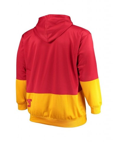 Men's Red, Gold-Tone Kansas City Chiefs Big and Tall Quarter-Zip Hoodie $48.00 Sweatshirt