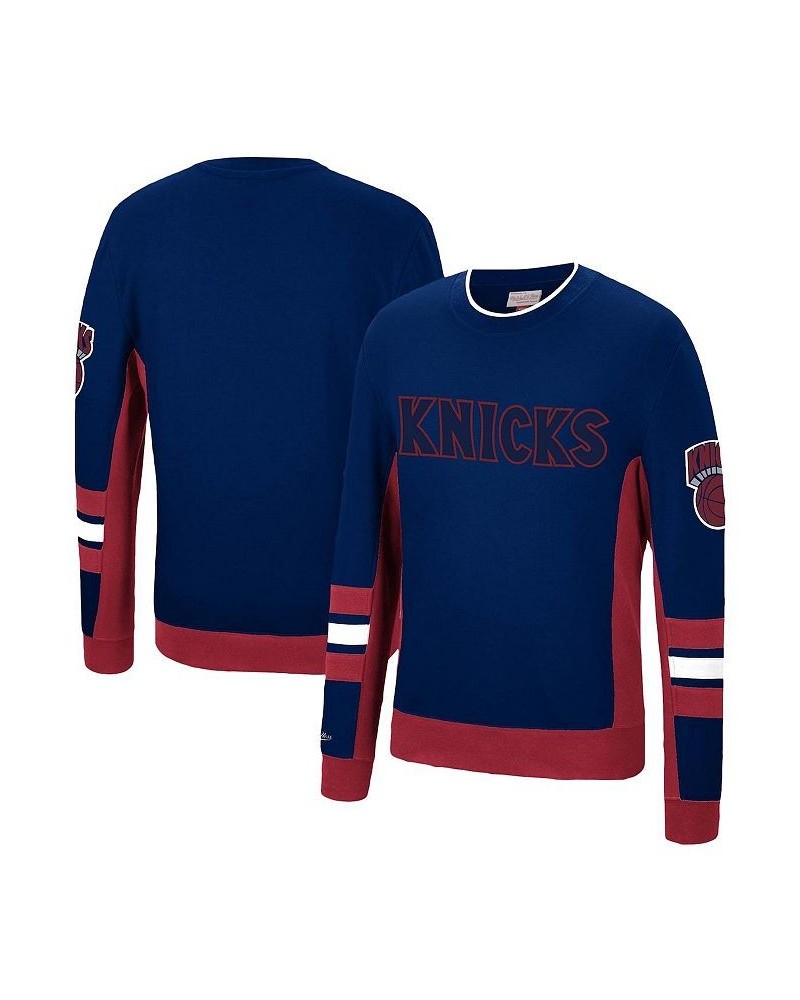 Men's Blue New York Knicks Hardwood Classics Hometown Champs Pullover Sweater $38.50 Sweaters