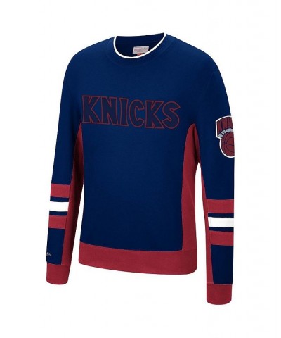 Men's Blue New York Knicks Hardwood Classics Hometown Champs Pullover Sweater $38.50 Sweaters