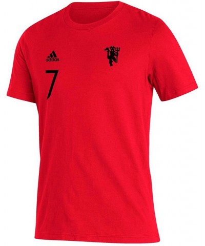 Men's Cristiano Ronaldo Red Manchester United Name and Number Amplifier T-shirt $17.84 T-Shirts