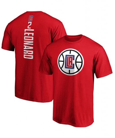 Men's Kawhi Leonard Red LA Clippers Team Playmaker Name and Number T-shirt $17.00 T-Shirts