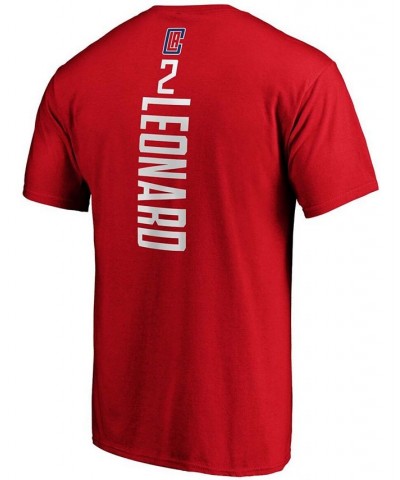 Men's Kawhi Leonard Red LA Clippers Team Playmaker Name and Number T-shirt $17.00 T-Shirts