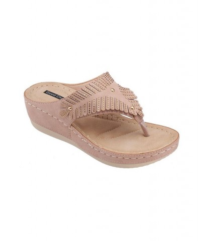 Virginia Wedge Sandal Pink $30.00 Shoes