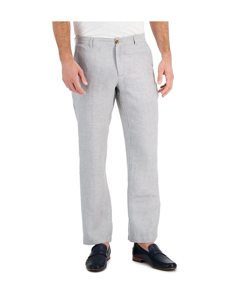 Men's 100% Linen Pants Gray $19.44 Pants