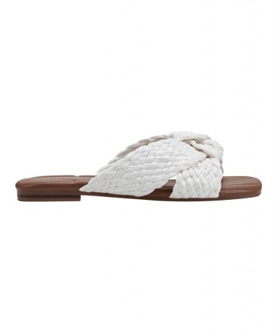 Women's Lasket Casual Slip-on Flat Sandals White $42.72 Shoes