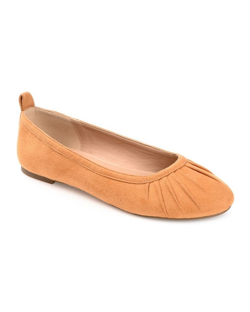 Women's Tannya Flats Tan $30.10 Shoes