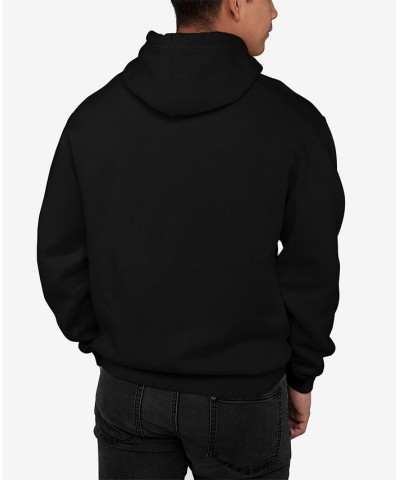 Men's Spooky Witch Word Art Hooded Sweatshirt Black $33.59 Sweatshirt