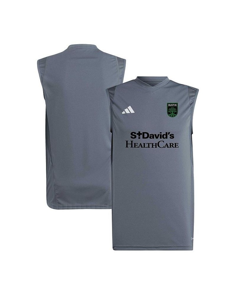 Men's Gray Austin FC 2023 On-Field Sleeveless Training Jersey $25.80 Jersey