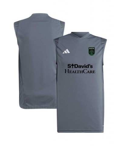 Men's Gray Austin FC 2023 On-Field Sleeveless Training Jersey $25.80 Jersey