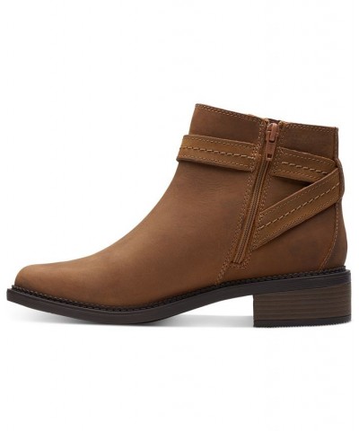 Women's Maye Strap Booties Brown $27.03 Shoes